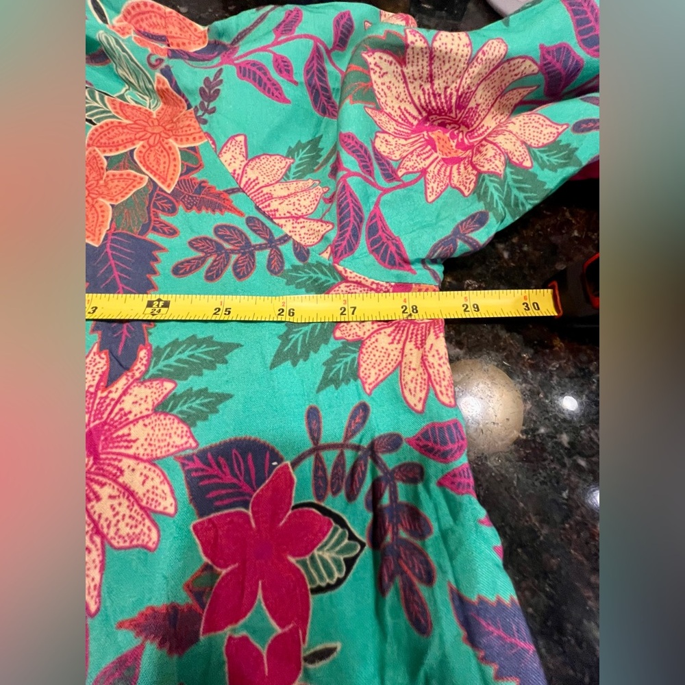NATURAL LIFE BOHO FLORAL OPEN KIMONO WHIMSY GRUNGE DUSTER ROBE - Picture 6 of 10